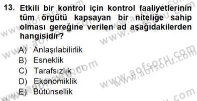 Büro Yönetimi Dersi 2014 - 2015 Yılı (Final) Dönem Sonu Sınav Soruları 13. Soru
