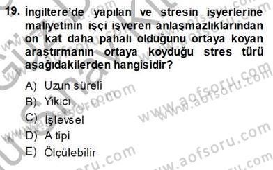 Büro Yönetimi Dersi 2014 - 2015 Yılı (Final) Dönem Sonu Sınav Soruları 19. Soru