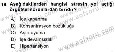 Büro Yönetimi Dersi 2015 - 2016 Yılı (Final) Dönem Sonu Sınav Soruları 19. Soru