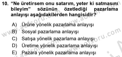 Bürolarda Temel Kavramlar Dersi 2018 - 2019 Yılı 3 Ders Sınav Soruları 10. Soru