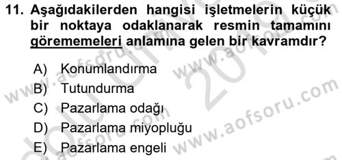 Bürolarda Temel Kavramlar Dersi 2018 - 2019 Yılı 3 Ders Sınav Soruları 11. Soru