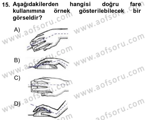 Bürolarda Temel Kavramlar Dersi 2018 - 2019 Yılı 3 Ders Sınav Soruları 15. Soru