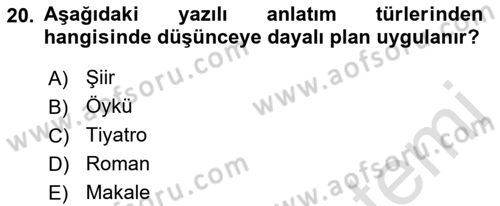 Bürolarda Temel Kavramlar Dersi 2018 - 2019 Yılı 3 Ders Sınav Soruları 20. Soru