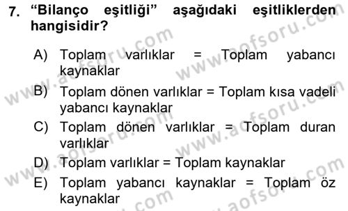 Bürolarda Temel Kavramlar Dersi 2018 - 2019 Yılı 3 Ders Sınav Soruları 7. Soru
