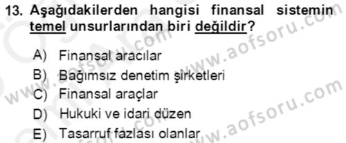 Bürolarda Temel Kavramlar Dersi 2018 - 2019 Yılı (Vize) Ara Sınav Soruları 13. Soru