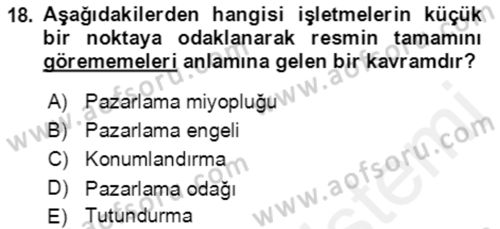Bürolarda Temel Kavramlar Dersi Ara Sınavı Deneme Sınav Soruları 18. Soru