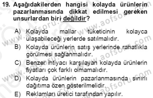 Bürolarda Temel Kavramlar Dersi 2018 - 2019 Yılı (Vize) Ara Sınav Soruları 19. Soru