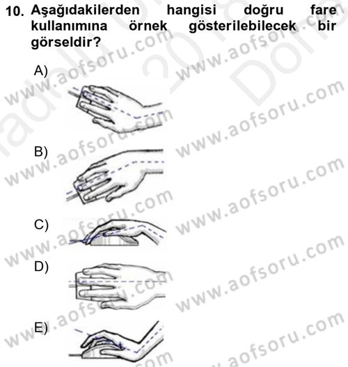 Bürolarda Temel Kavramlar Dersi 2018 - 2019 Yılı (Final) Dönem Sonu Sınav Soruları 10. Soru