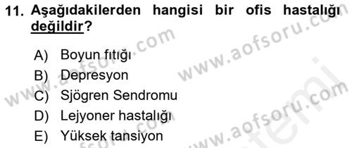 Bürolarda Temel Kavramlar Dersi 2018 - 2019 Yılı (Final) Dönem Sonu Sınav Soruları 11. Soru