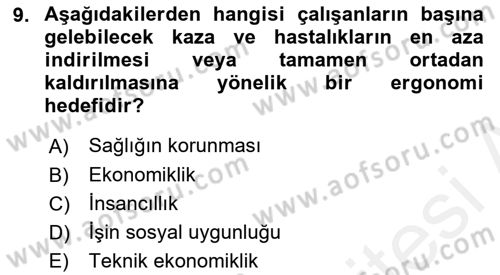 Bürolarda Temel Kavramlar Dersi 2018 - 2019 Yılı (Final) Dönem Sonu Sınav Soruları 9. Soru