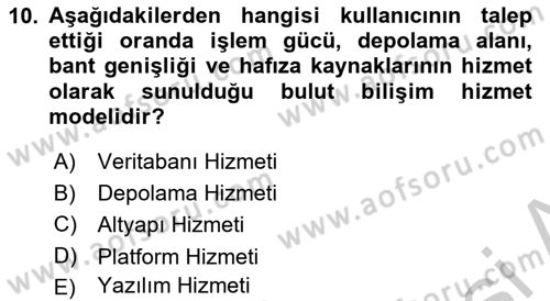 Bürolarda Temel Kavramlar Dersi 2018 - 2019 Yılı Yaz Okulu Sınav Soruları 10. Soru