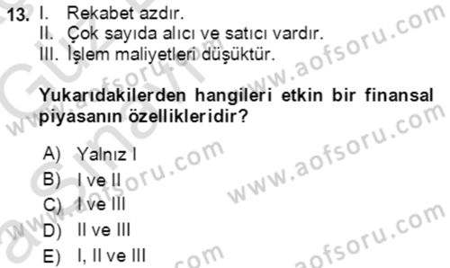 Bürolarda Temel Kavramlar Dersi 2019 - 2020 Yılı (Vize) Ara Sınav Soruları 13. Soru