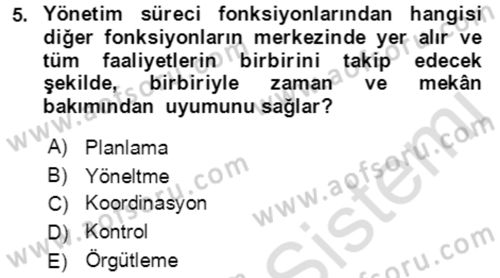 Bürolarda Temel Kavramlar Dersi Ara Sınavı Deneme Sınav Soruları 5. Soru