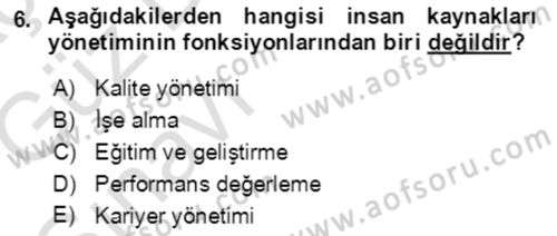 Bürolarda Temel Kavramlar Dersi Ara Sınavı Deneme Sınav Soruları 6. Soru