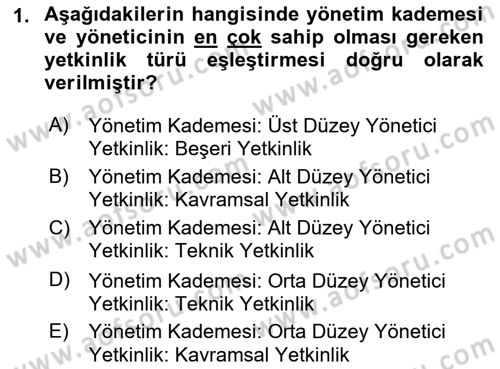Bürolarda Temel Kavramlar Dersi 2019 - 2020 Yılı (Final) Dönem Sonu Sınav Soruları 1. Soru