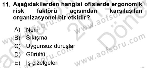 Bürolarda Temel Kavramlar Dersi 2019 - 2020 Yılı (Final) Dönem Sonu Sınav Soruları 11. Soru