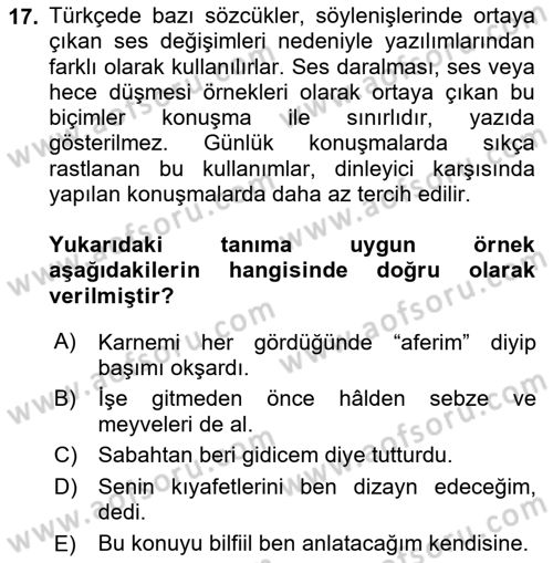 Bürolarda Temel Kavramlar Dersi 2019 - 2020 Yılı (Final) Dönem Sonu Sınav Soruları 17. Soru