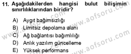 Bürolarda Temel Kavramlar Dersi 2020 - 2021 Yılı Yaz Okulu Sınav Soruları 11. Soru