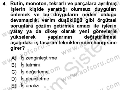 Bürolarda Temel Kavramlar Dersi 2020 - 2021 Yılı Yaz Okulu Sınav Soruları 4. Soru