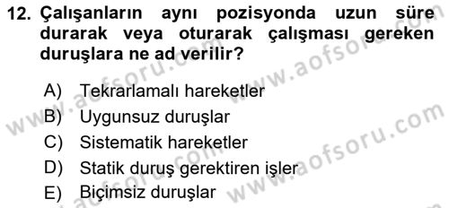 Bürolarda Temel Kavramlar Dersi 2021 - 2022 Yılı (Final) Dönem Sonu Sınav Soruları 12. Soru