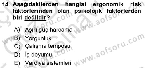 Bürolarda Temel Kavramlar Dersi 2021 - 2022 Yılı (Final) Dönem Sonu Sınav Soruları 14. Soru