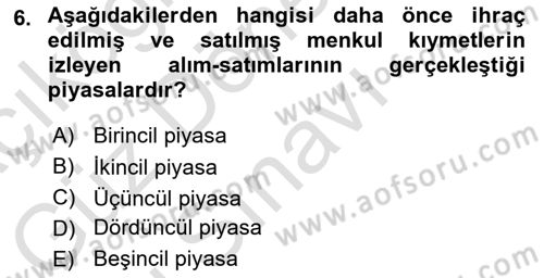 Bürolarda Temel Kavramlar Dersi 2021 - 2022 Yılı (Final) Dönem Sonu Sınav Soruları 6. Soru