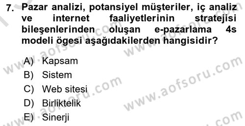 Bürolarda Temel Kavramlar Dersi 2021 - 2022 Yılı (Final) Dönem Sonu Sınav Soruları 7. Soru