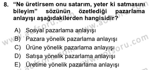 Bürolarda Temel Kavramlar Dersi 2021 - 2022 Yılı (Final) Dönem Sonu Sınav Soruları 8. Soru