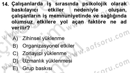Bürolarda Temel Kavramlar Dersi 2021 - 2022 Yılı Yaz Okulu Sınav Soruları 14. Soru