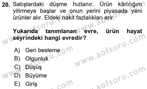 Bürolarda Temel Kavramlar Dersi 2022 - 2023 Yılı (Vize) Ara Sınav Soruları 20. Soru