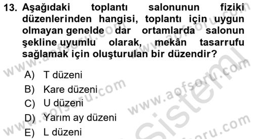 Bürolarda Temel Kavramlar Dersi 2022 - 2023 Yılı (Final) Dönem Sonu Sınav Soruları 13. Soru