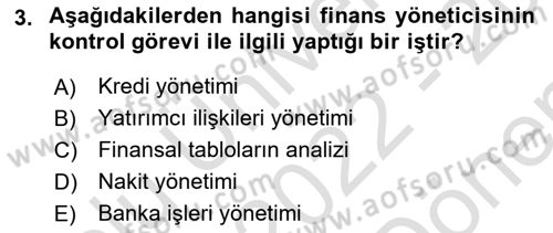 Bürolarda Temel Kavramlar Dersi 2022 - 2023 Yılı (Final) Dönem Sonu Sınav Soruları 3. Soru