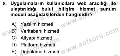 Bürolarda Temel Kavramlar Dersi 2022 - 2023 Yılı (Final) Dönem Sonu Sınav Soruları 8. Soru