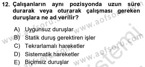 Bürolarda Temel Kavramlar Dersi 2022 - 2023 Yılı Yaz Okulu Sınav Soruları 12. Soru