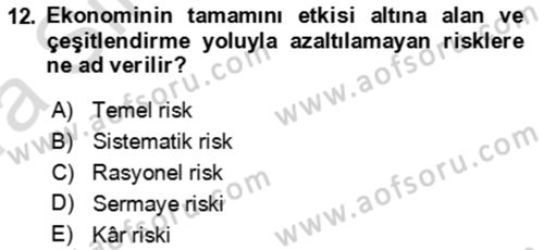 Bürolarda Temel Kavramlar Dersi 2023 - 2024 Yılı (Vize) Ara Sınav Soruları 12. Soru