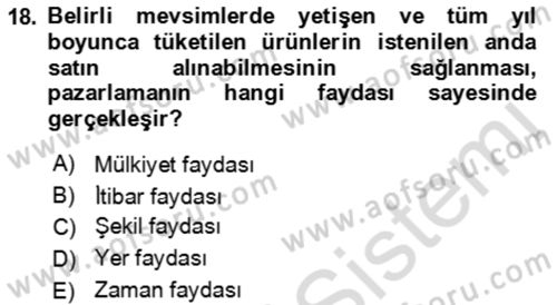 Bürolarda Temel Kavramlar Dersi 2023 - 2024 Yılı (Vize) Ara Sınav Soruları 18. Soru