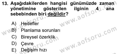 Bürolarda Temel Kavramlar Dersi 2023 - 2024 Yılı (Final) Dönem Sonu Sınav Soruları 13. Soru