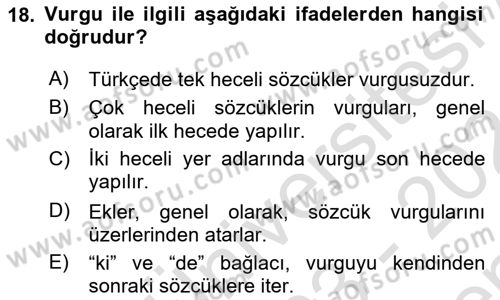 Bürolarda Temel Kavramlar Dersi 2023 - 2024 Yılı (Final) Dönem Sonu Sınav Soruları 18. Soru