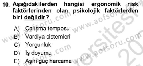 Bürolarda Temel Kavramlar Dersi 2023 - 2024 Yılı Yaz Okulu Sınav Soruları 10. Soru