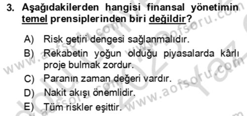 Bürolarda Temel Kavramlar Dersi 2023 - 2024 Yılı Yaz Okulu Sınav Soruları 3. Soru