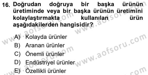 Bürolarda Temel Kavramlar Dersi Ara Sınavı Deneme Sınav Soruları 16. Soru