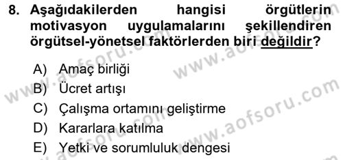 Bürolarda Temel Kavramlar Dersi Ara Sınavı Deneme Sınav Soruları 8. Soru