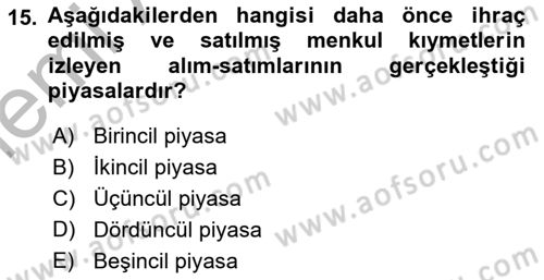 Bürolarda Temel Kavramlar Dersi 2025 - 2026 Yılı (Vize) Ara Sınav Soruları 15. Soru