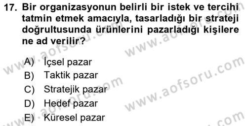 Bürolarda Temel Kavramlar Dersi 2025 - 2026 Yılı (Vize) Ara Sınav Soruları 17. Soru