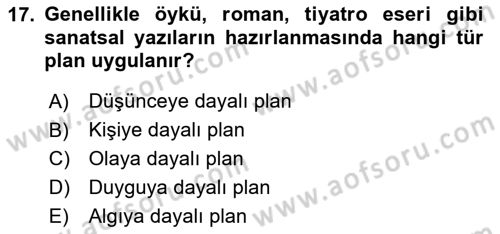 Bürolarda Temel Kavramlar Dersi 2025 - 2026 Yılı (Final) Dönem Sonu Sınav Soruları 17. Soru