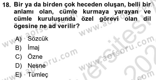 Bürolarda Temel Kavramlar Dersi 2025 - 2026 Yılı (Final) Dönem Sonu Sınav Soruları 18. Soru