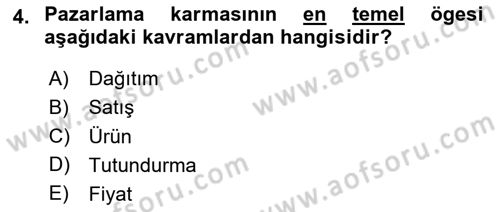 Bürolarda Temel Kavramlar Dersi 2025 - 2026 Yılı (Final) Dönem Sonu Sınav Soruları 4. Soru