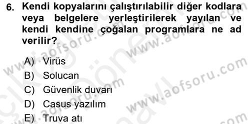 İş Hayatında Standartlar Dersi 2016 - 2017 Yılı (Final) Dönem Sonu Sınav Soruları 6. Soru