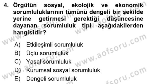 İş Hayatında Standartlar Dersi 2017 - 2018 Yılı 3 Ders Sınav Soruları 4. Soru