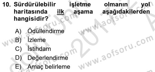 İş Hayatında Standartlar Dersi 2017 - 2018 Yılı (Vize) Ara Sınav Soruları 10. Soru